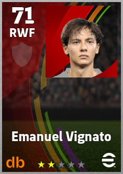 Emanuel Vignato eFootball player card