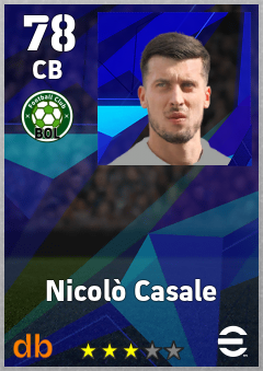 Nicolò Casale — CB, OVR 78, MAX 87