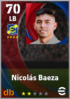 Nicolás Baeza — LB, OVR 70, MAX 70