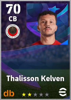 Thalisson Kelven — CB, OVR 70, MAX 70