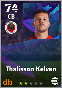 Thalisson Kelven — CB, OVR 74, MAX 74
