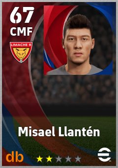 Misael Llantén — CMF, OVR 67, MAX 67