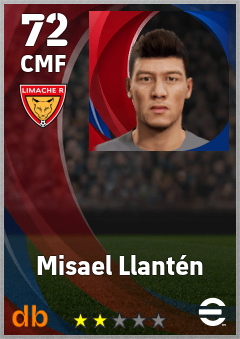Misael Llantén — CMF, OVR 72, MAX 72