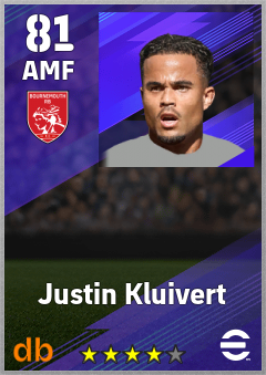 Justin Kluivert — AMF, OVR 81, MAX 90