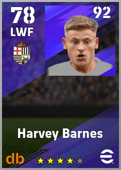 Harvey Barnes eFootball player card