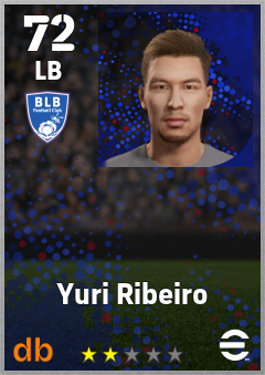 Yuri Ribeiro — LB, OVR 72, MAX 72
