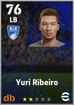 Yuri Ribeiro — LB, OVR 76, MAX 76