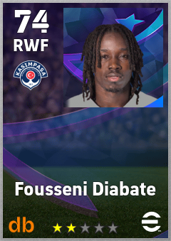 Fousseni Diabate — RWF, OVR 74, MAX 74