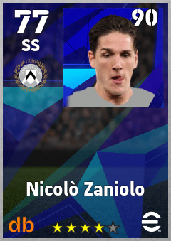 Nicolò Zaniolo — SS, OVR 77, MAX 90