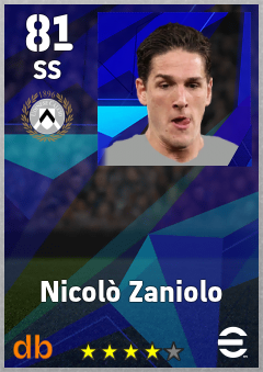 Nicolò Zaniolo — SS, OVR 81, MAX 90