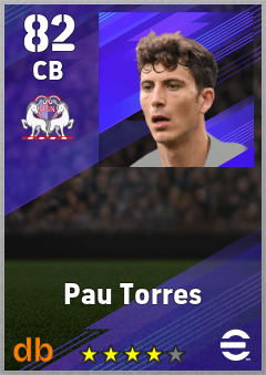 Pau Torres — CB, OVR 82, MAX 89