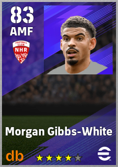Morgan Gibbs-White — AMF, OVR 83, MAX 92