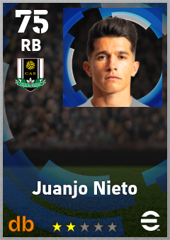 Juanjo Nieto — RB, OVR 75, MAX 75