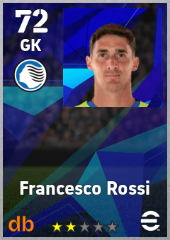 Francesco Rossi — GK, OVR 72, MAX 72