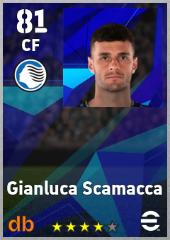 Gianluca Scamacca — CF, OVR 81, MAX 89