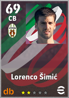 Lorenco Šimić — CB, OVR 69, MAX 69