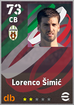 Lorenco Šimić — CB, OVR 73, MAX 73