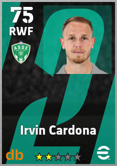 Irvin Cardona — RWF, OVR 75, MAX 75