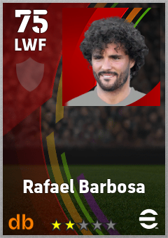 Rafael Barbosa — LWF, OVR 75, MAX 75