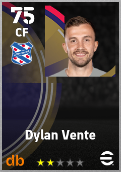 Dylan Vente — CF, OVR 75, MAX 75