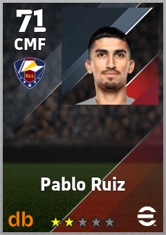 Pablo Ruiz — CMF, OVR 71, MAX 71