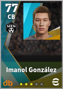 Imanol González — CB, OVR 77, MAX 77