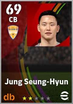 Jung Seung-Hyun — CB, OVR 69, MAX 69