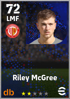 Riley McGree — LMF, OVR 72, MAX 72