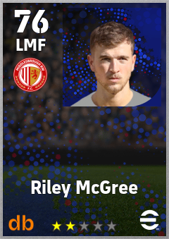 Riley McGree — LMF, OVR 76, MAX 76
