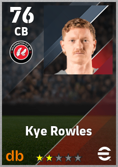 Kye Rowles — CB, OVR 76, MAX 76
