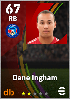 Dane Ingham — RB, OVR 67, MAX 67