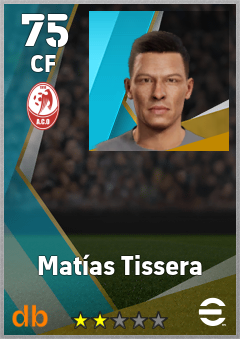 Matías Tissera — CF, OVR 75, MAX 75