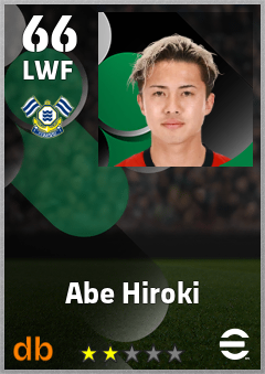 Abe Hiroki — LWF, OVR 66, MAX 66