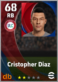 Cristopher Diaz — RB, OVR 68, MAX 68