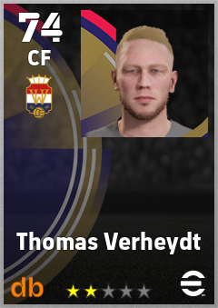 Thomas Verheydt — CF, OVR 74, MAX 74
