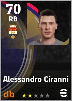 Alessandro Ciranni — RB, OVR 70, MAX 70