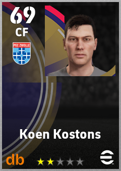 Koen Kostons — CF, OVR 69, MAX 69