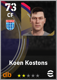 Koen Kostons — CF, OVR 73, MAX 73