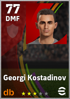 Georgi Kostadinov — DMF, OVR 77, MAX 77