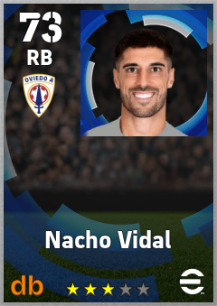 Nacho Vidal — RB, OVR 73, MAX 73