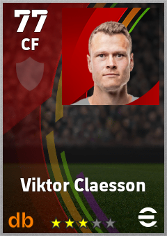 Viktor Claesson — CF, OVR 77, MAX 77