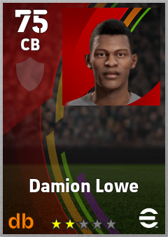 Damion Lowe — CB, OVR 75, MAX 75