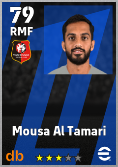 Mousa Al Tamari — RMF, OVR 79, MAX 79