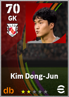 Kim Dong-Jun — GK, OVR 70, MAX 70