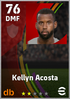 Kellyn Acosta — DMF, OVR 76, MAX 76