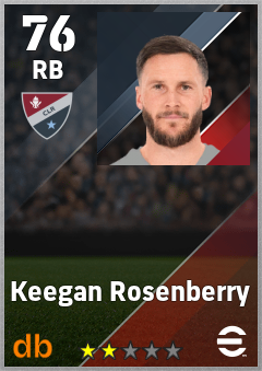 Keegan Rosenberry — RB, OVR 76, MAX 76