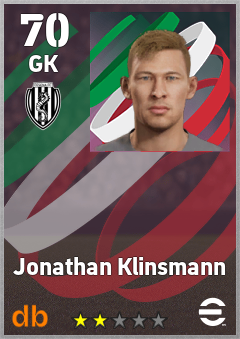 Jonathan Klinsmann — GK, OVR 70, MAX 70