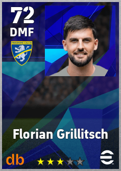 Florian Grillitsch — DMF, OVR 72, MAX 72