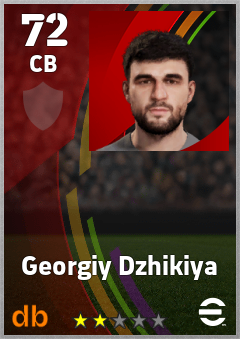 Georgiy Dzhikiya — CB, OVR 72, MAX 72