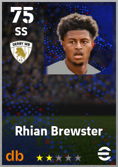 Rhian Brewster — SS, OVR 75, MAX 75